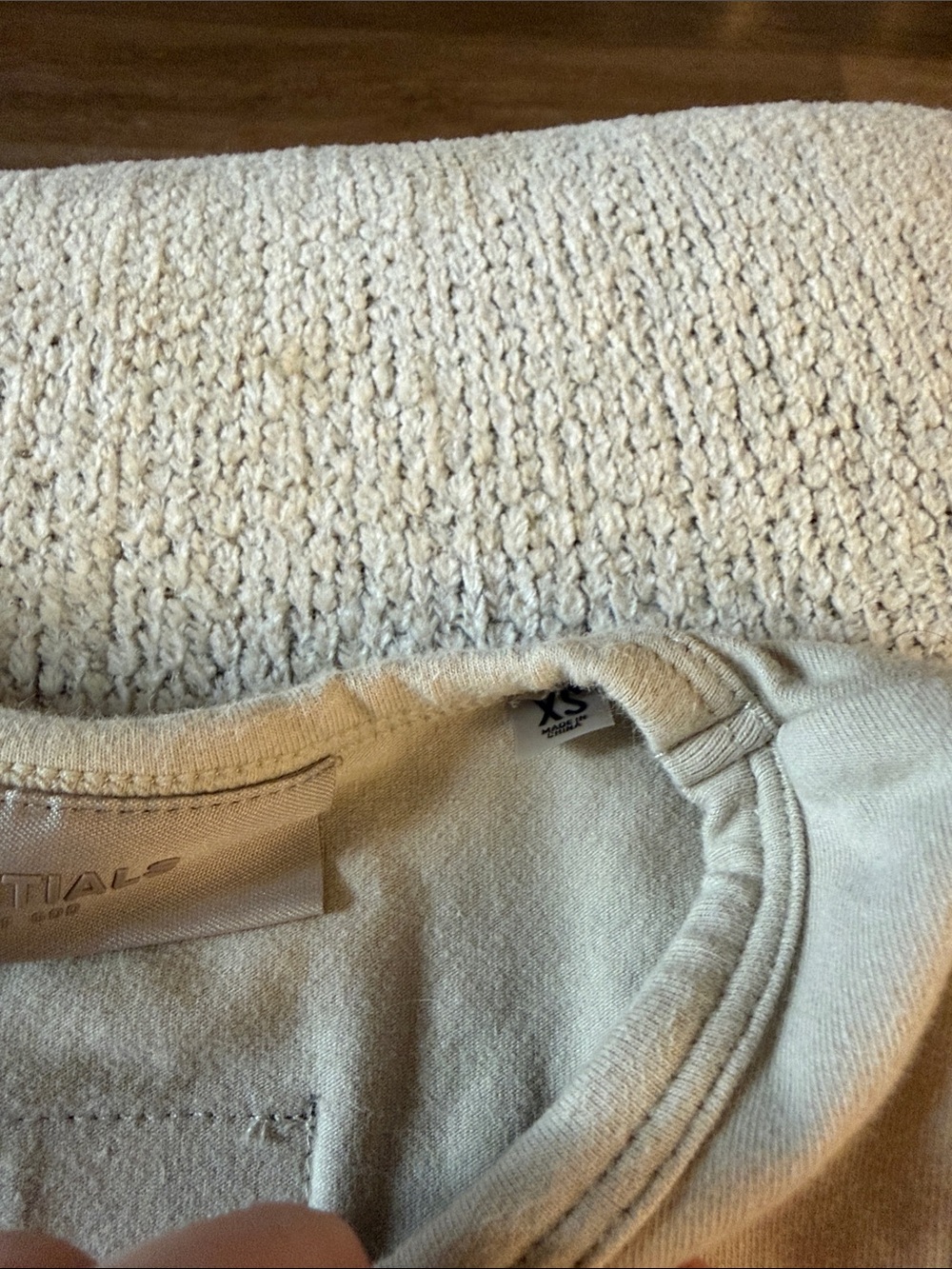 ESSENTIALS Neutral Beige Ribbed Hem Cropped Tank - Picture 6 of 8